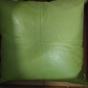 Green Leather Pillow