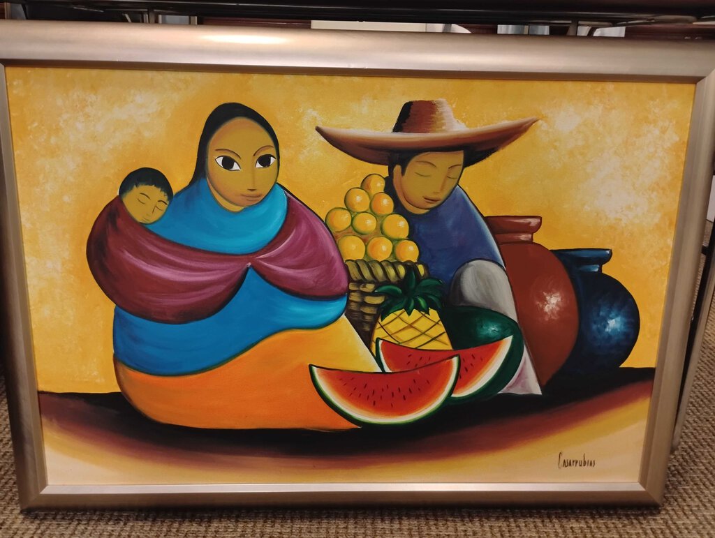 Casarrubias Mexican Family Folk Art 40x28