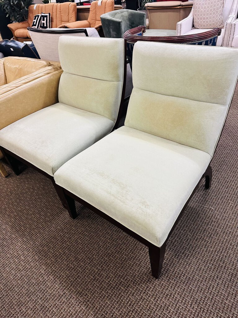 Upholstered Accent Chairs (pair)