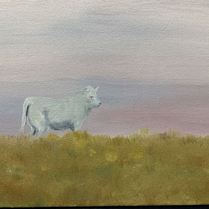 M. Thomas Untitled Cow in Pasture Oil on Canvas