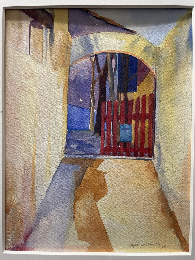 Cynthia Himaz "Bonnieux Gate" 2008 Watercolor on Arches Paper Signed Original