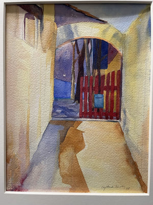 Cynthia Himaz "Bonnieux Gate" 2008 Watercolor on Arches Paper Signed Original