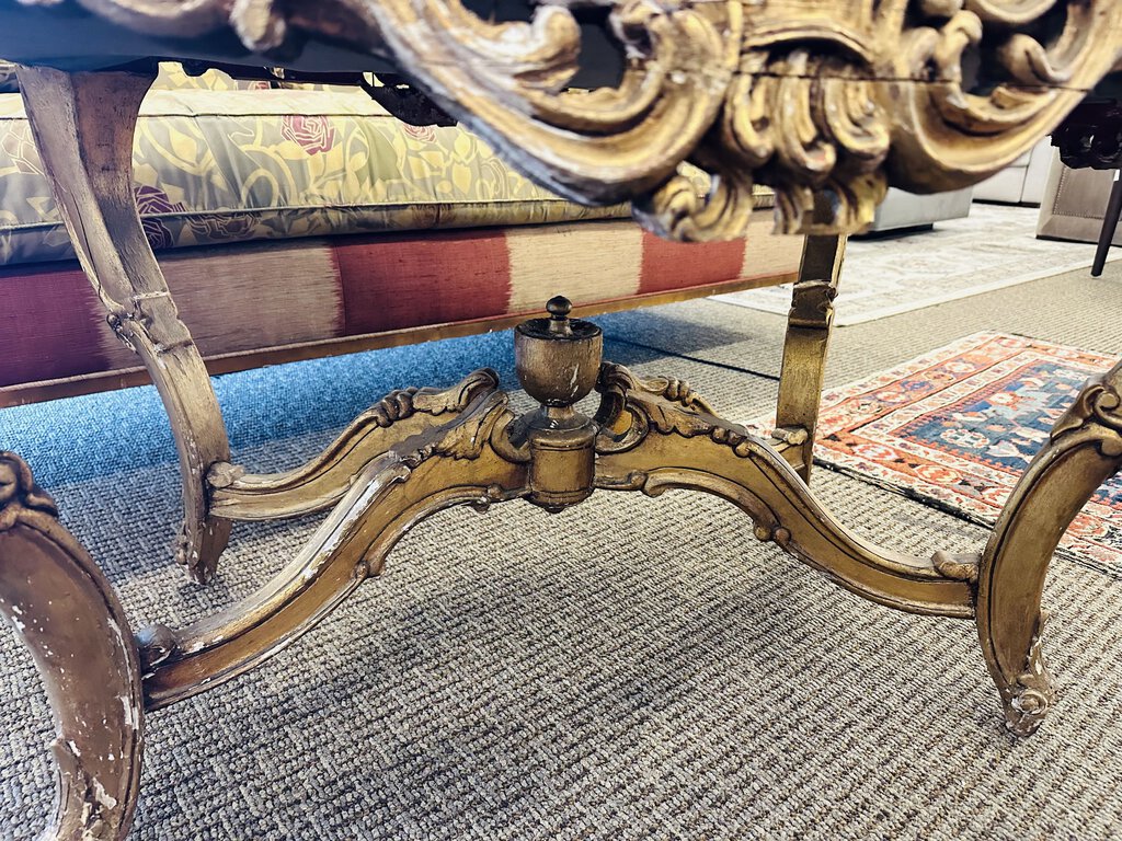 Louis XV Style Gilt Wood Window Seat 26x40x25