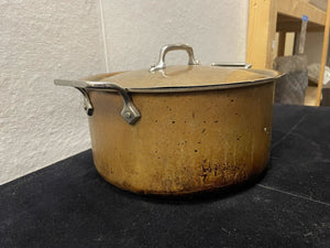 Vintage All Clad Copper 8qt Lidded Stock Pot