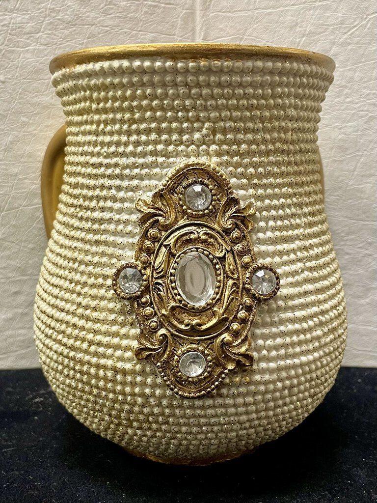 ART Co. Netilat Yadayim Judaica Resin Cast Jeweled and Beaded Washing Cup