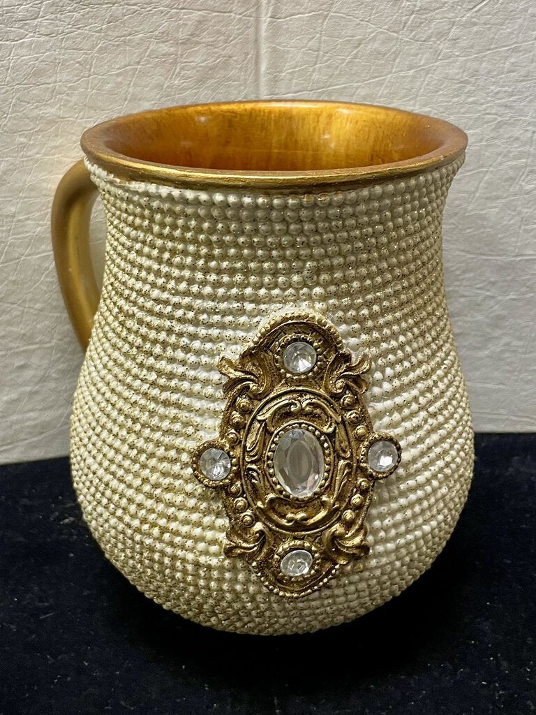 ART Co. Netilat Yadayim Judaica Resin Cast Jeweled and Beaded Washing Cup