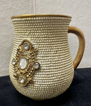 ART Co. Netilat Yadayim Judaica Resin Cast Jeweled and Beaded Washing Cup