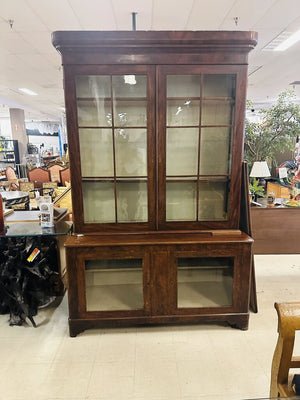 French Bookcase Vitrine / China Cabinet 61x24x96