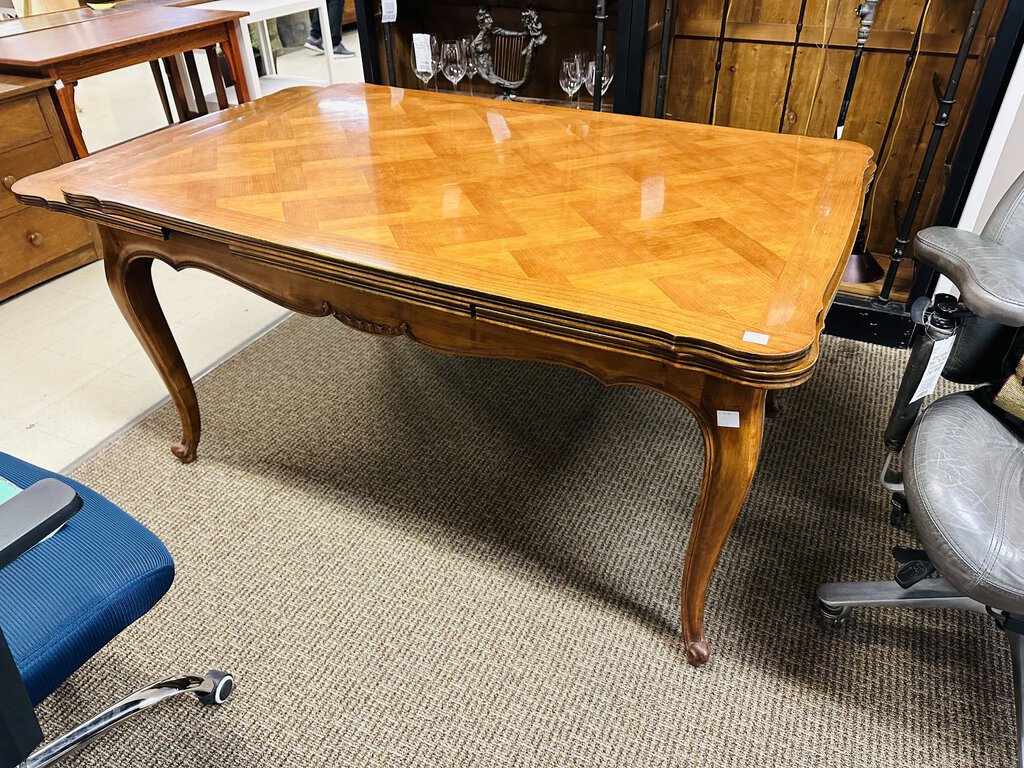 French Mahogany Rosewood Extending Dining Table