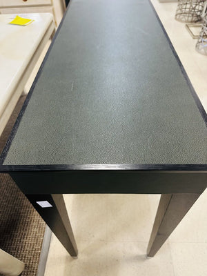 Leather Shagreen Top Console Table 55x16x32