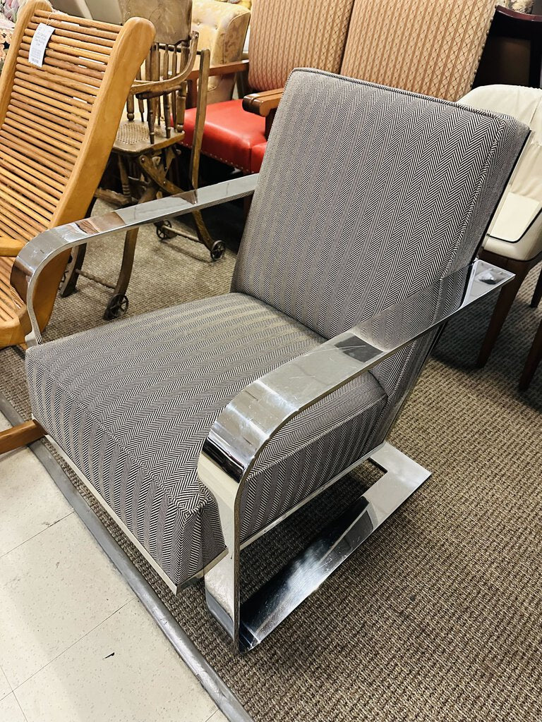 Ralph Lauren Penthouse Bohemian Stainless Steel Lounge Chair