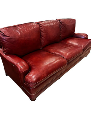 Hancock Moore Red Leather Sofa