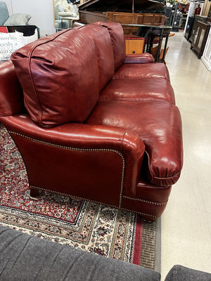 Hancock Moore Red Leather Sofa