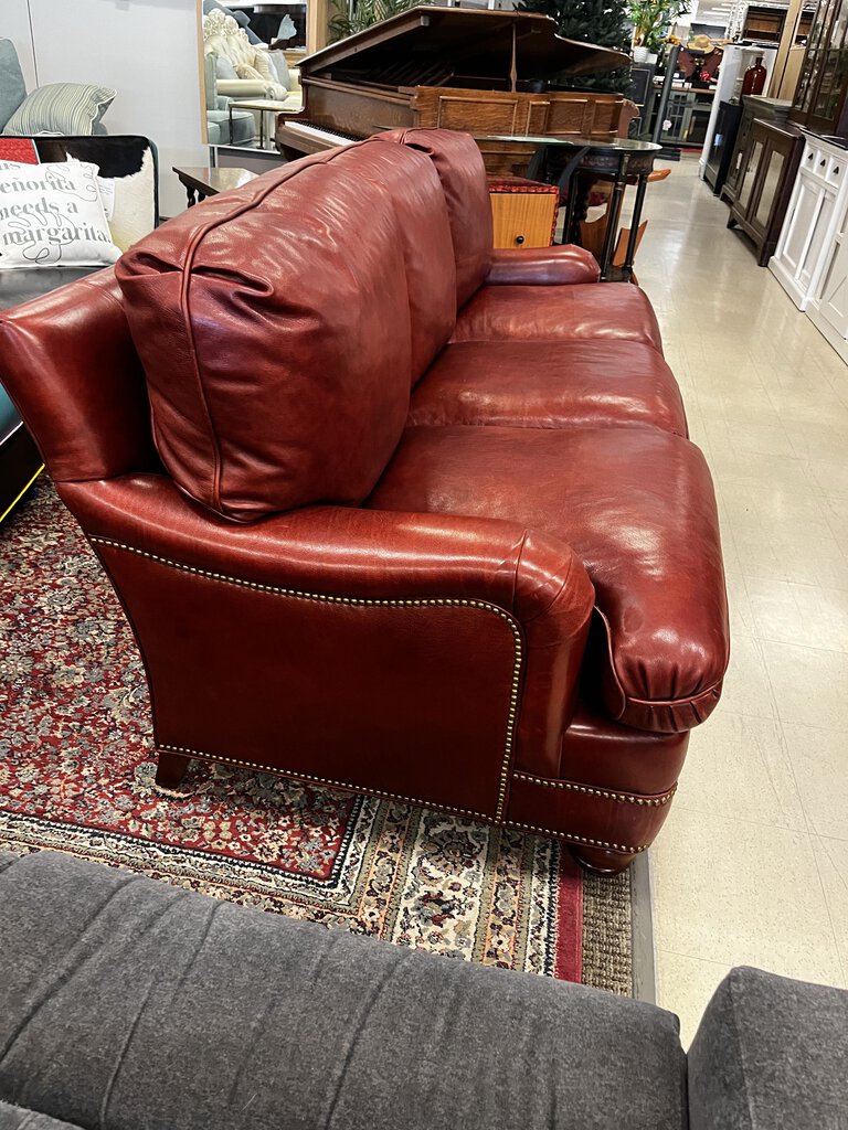 Hancock Moore Red Leather Sofa