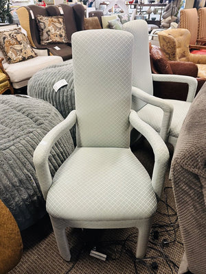 Upholstered High Back Chairs (pair)