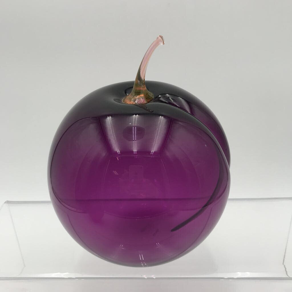 Anthony Biancaniello Revo Signed Blown Glass Fruit - Pear, Apple Plum