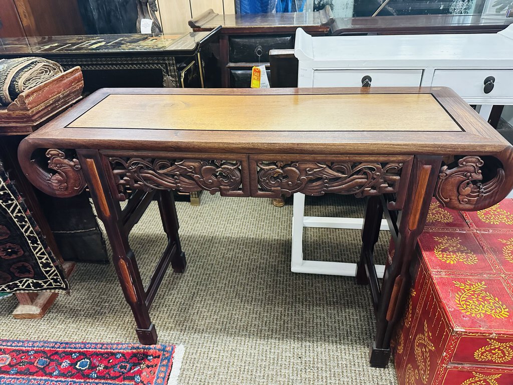 Chinese Carved Altar Table 47x15.5x32.5