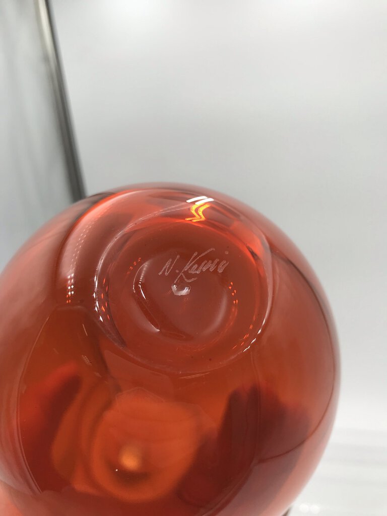 Nicolas Kekic Blown Glass Vase - Red