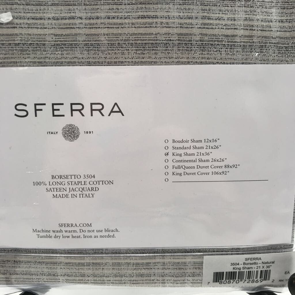 Sferra Borsetto Fine Italian King Sham