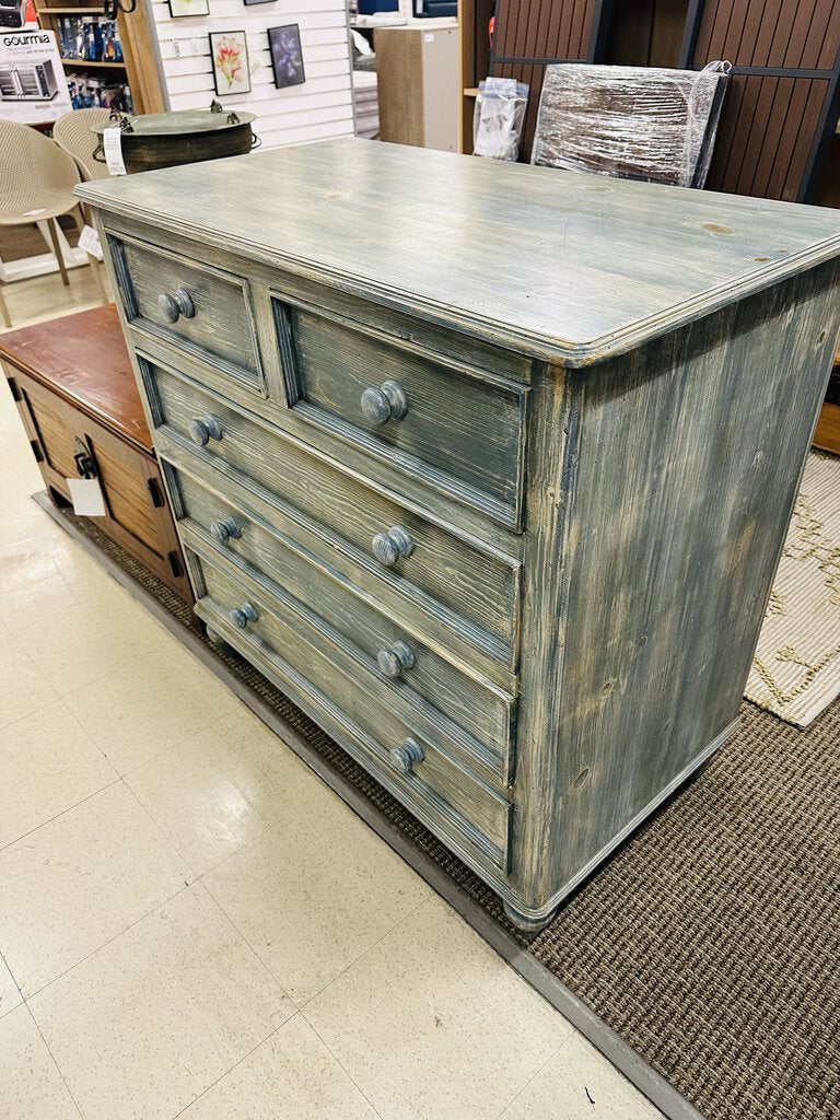 Light Blue Painted 5 Dresser 22x41x40