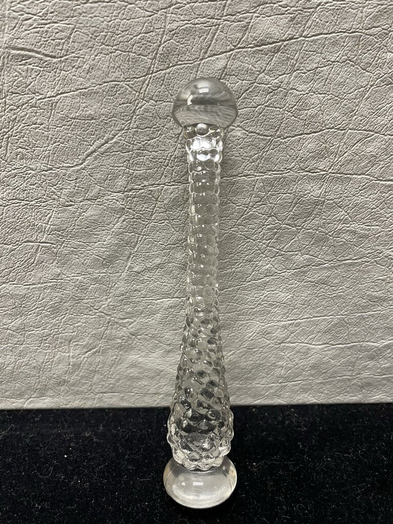 Teardrop Style Duncan Miller Glass Hobnail Cocktail Muddler