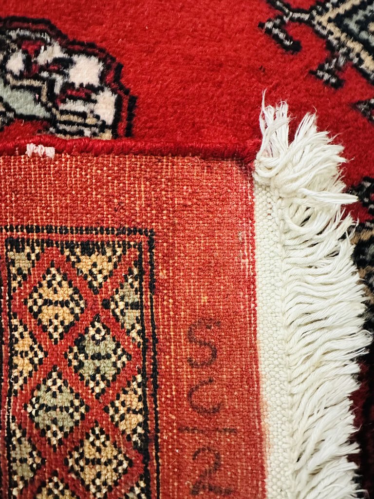 Pakistani Bukhara Wool Runner Rug 30 x 118