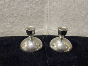 Oneida Chrome Finish Nickle Candle Stick Holder (PAIR)