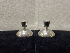 Oneida Chrome Finish Nickle Candle Stick Holder (PAIR)