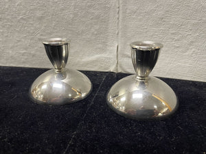 Oneida Chrome Finish Nickle Candle Stick Holder (PAIR)