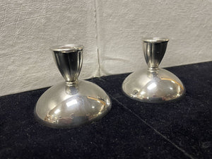 Oneida Chrome Finish Nickle Candle Stick Holder (PAIR)