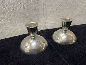 Oneida Chrome Finish Nickle Candle Stick Holder (PAIR)