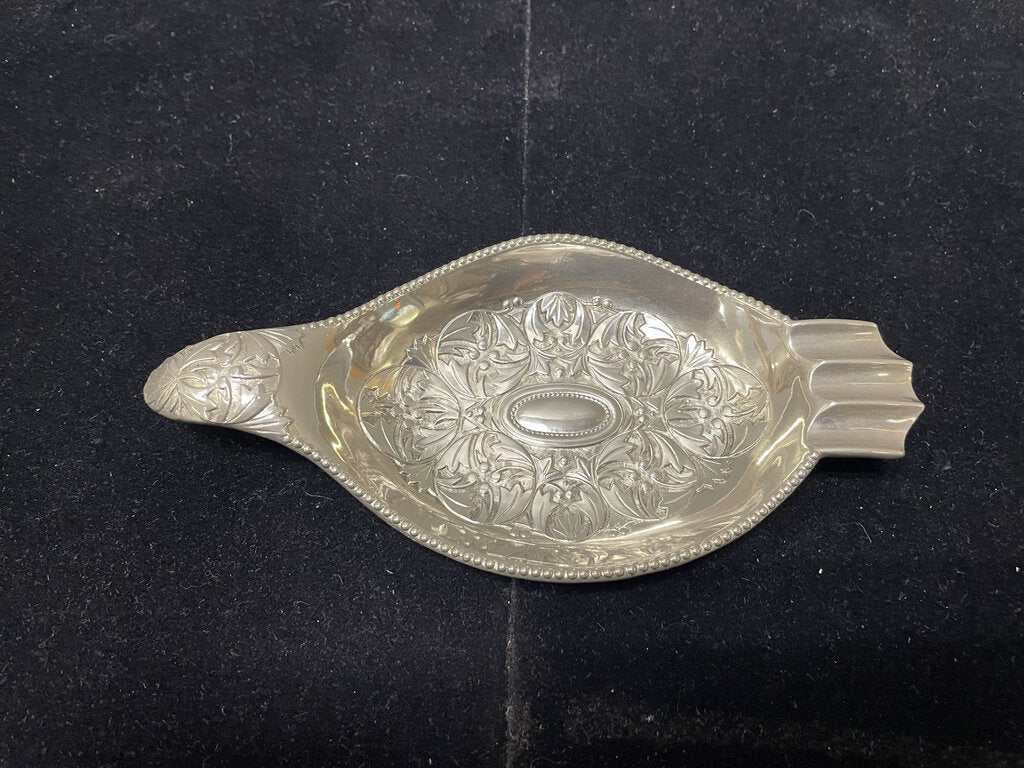 Japanese Yamatogumi 50's Silver Plate Antimony Metalware Ashtray