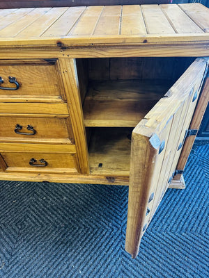 Mexican Rustic Pine Dresser 21x65x31.5