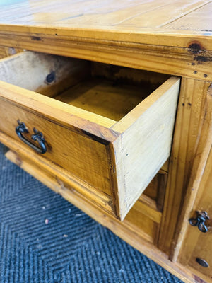 Mexican Rustic Pine Dresser 21x65x31.5