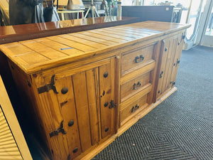 Mexican Rustic Pine Dresser 21x65x31.5