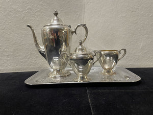 Rogers Brothers Silver Plate Nickle 4 Pcs Coffee Service Set