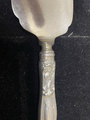Vintage R.W. and S Wallace Floral Sterling Handle Pie Cake Knife