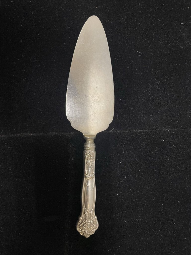 Vintage R.W. and S Wallace Floral Sterling Handle Pie Cake Knife