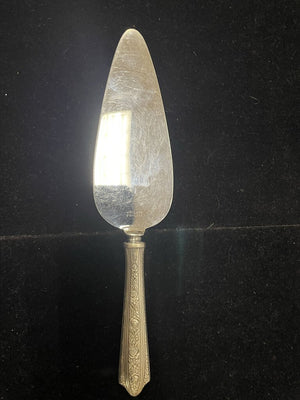 Vintage Wallace Rose Sterling Handle Stainless Blade Pie Cake Knife