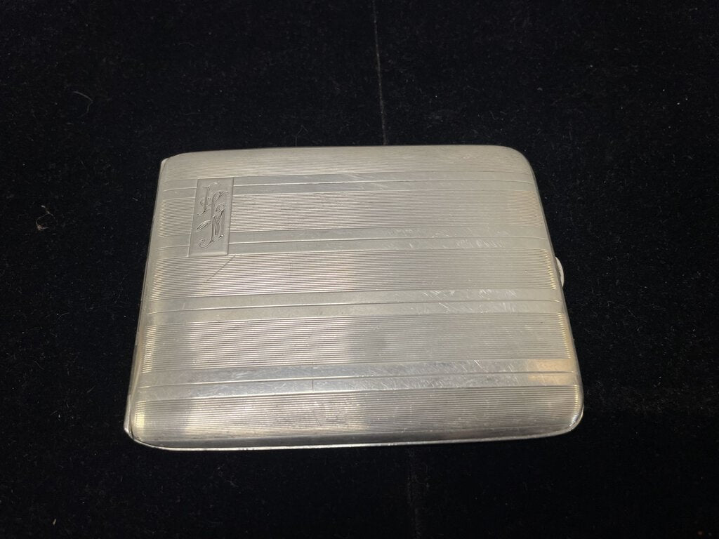 Vintage Elgin Monogrammed Sterling Silver Cigarette Case