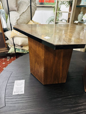 G. Urso Italian Etched Brass Top Side Tables (pair)