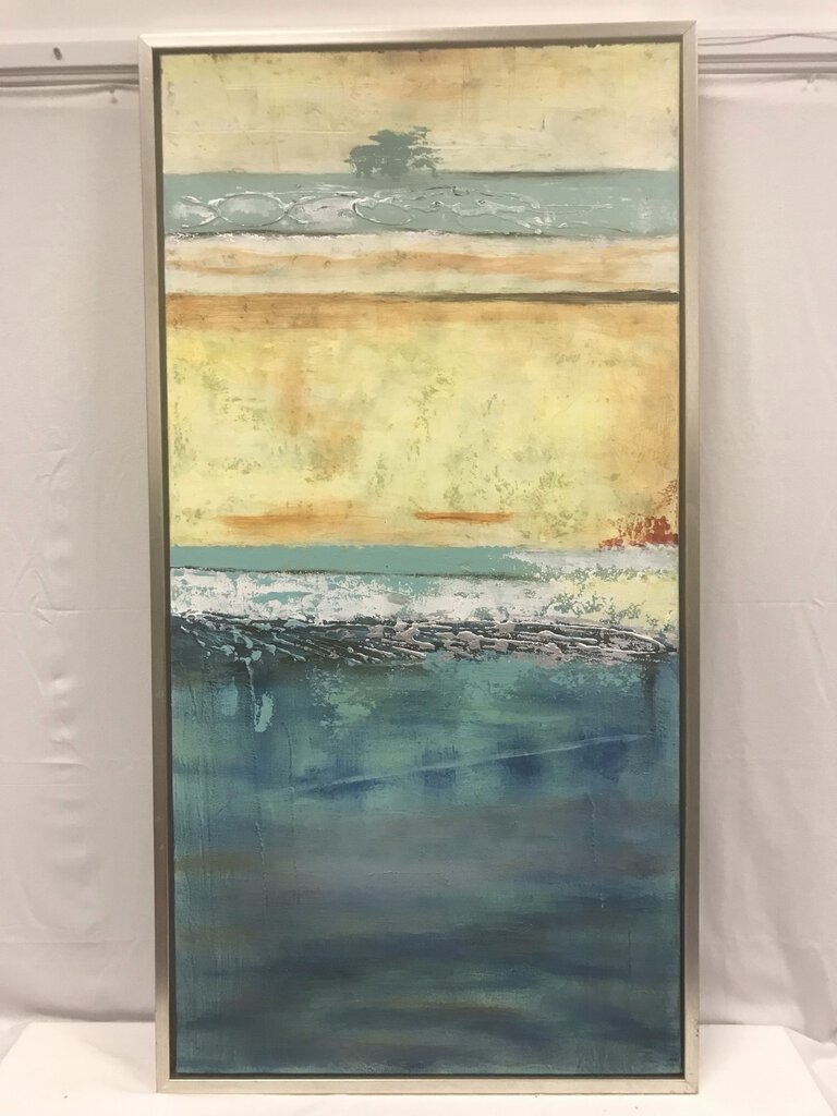 Abstract Oil "Ocean" Print 26x50