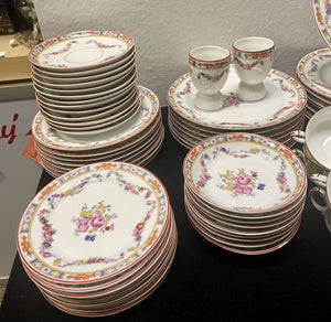 Minton Rose Style H and C Heinrich Porcelain Dinner Set (86 Pcs)