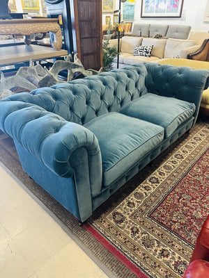 Restoration Hardware Kensington Velvet Sofa