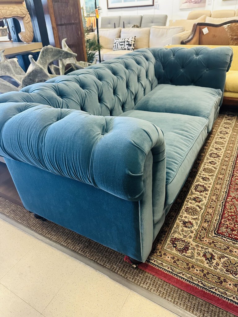 Restoration Hardware Kensington Velvet Sofa