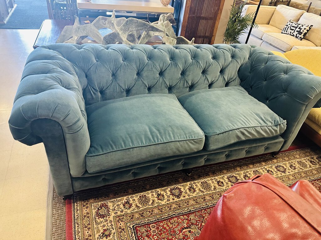 Restoration Hardware Kensington Velvet Sofa