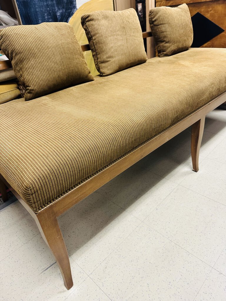 Danish Mid Century Bench 65" W.