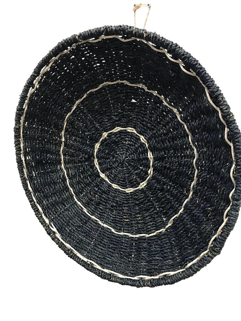 Woven Rattan Blue Basket by Miss Daisy's Consignment & Auction House