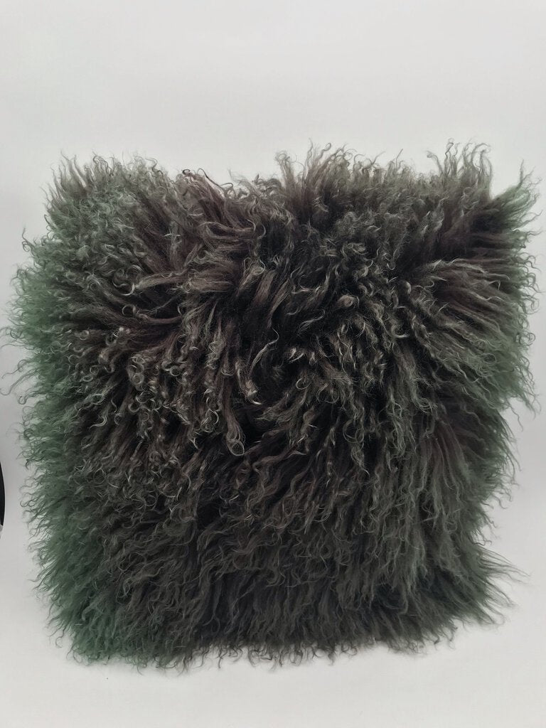 Green/Brown Fuzzy Soft Pillow Pair