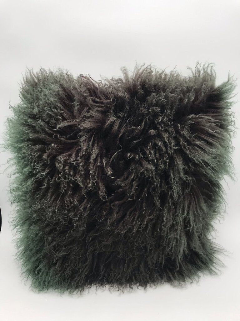 Green/Brown Fuzzy Soft Pillow Pair